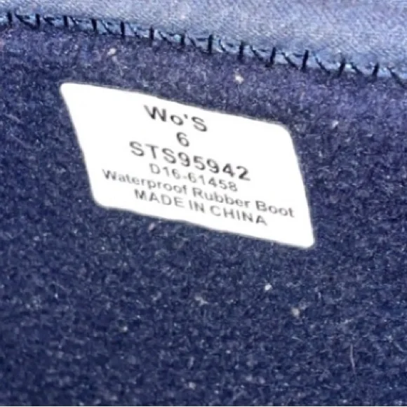 Sperry Navy Blue Rain Boots SIZE 6 - Picture 4 of 7